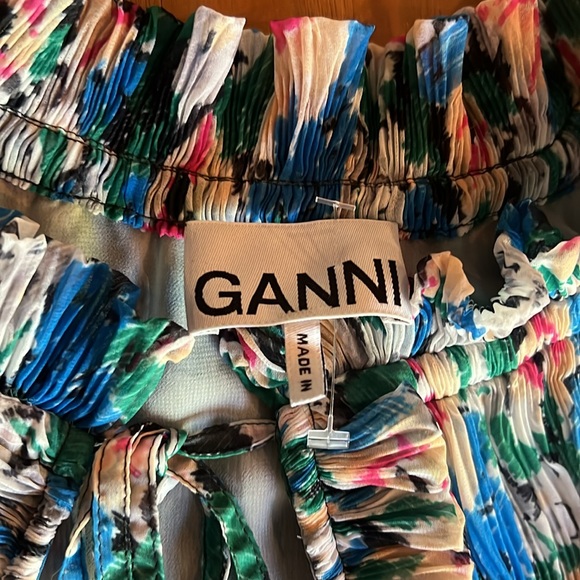 Ganni floral georgette blouse size 34 EUC - Picture 5 of 10